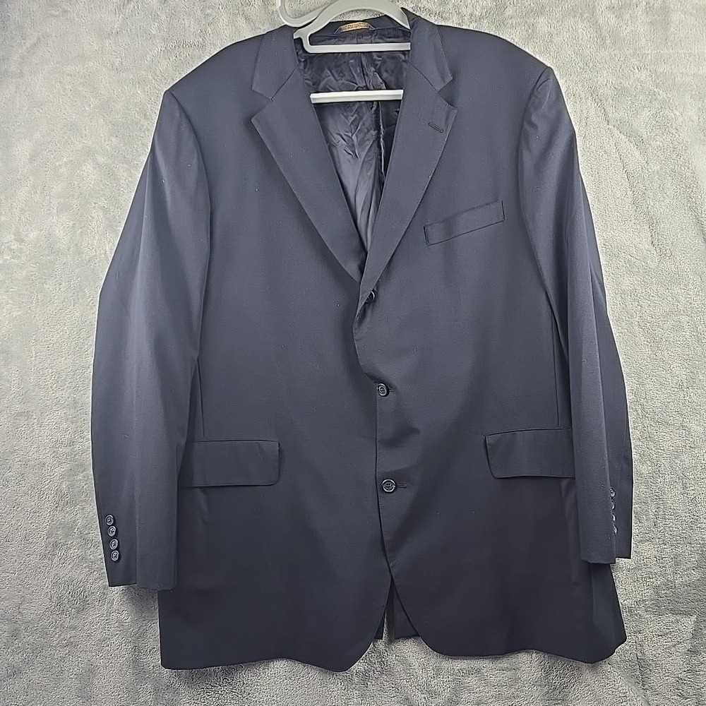 Brooks Brothers Brookease Blazer Mens 50 L Navy Sport Coat‎ Jacket 100% wool